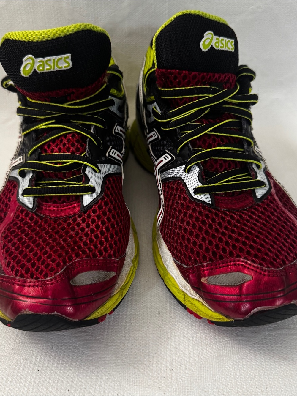 ASICS Gel-Cumulus 14 Running Shoes Women's Size 8 Pink Black Lime Green